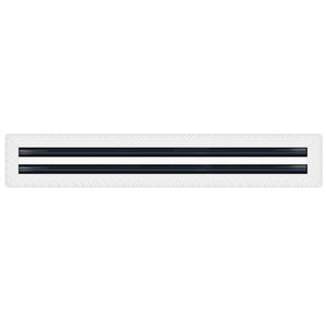 BUILDMART - 72" Mud-In Linear Slot Diffuser - 2 Slot -  Air Vent Cover - Drywall MUD IN White Air Vent - MUD Linear Slot Diffuser - Register Grille for Ceiling and Walls - Texas Buildmart