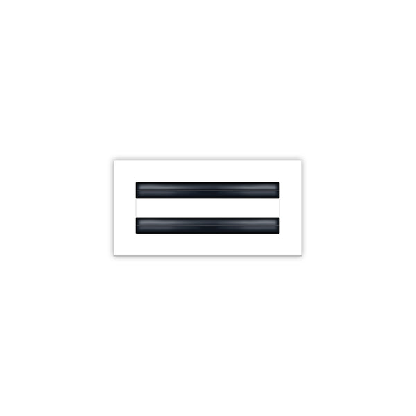 BUILDMART - 8x4 White Modern AC Vent Cover - Decorative Air Vent - Standard Linear Slot Diffuser - Register Grille for Ceiling, Walls & Floors - Texas Buildmart