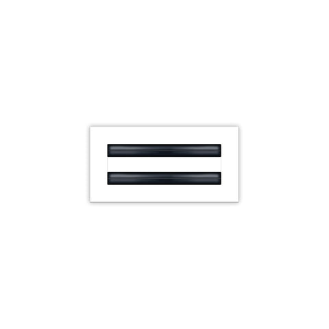 BUILDMART - 8x4 White Modern AC Vent Cover - Decorative Air Vent - Standard Linear Slot Diffuser - Register Grille for Ceiling, Walls & Floors - Texas Buildmart