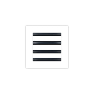 BUILDMART - 8x8 White Modern AC Vent Cover - Decorative Air Vent - Standard Linear Slot Diffuser - Register Grille for Ceiling, Walls & Floors - Texas Buildmart
