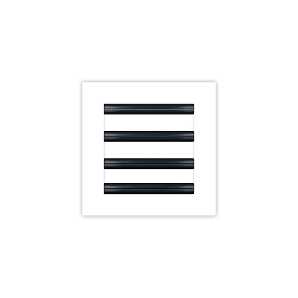 BUILDMART - 8x8 White Modern AC Vent Cover - Decorative Air Vent - Standard Linear Slot Diffuser - Register Grille for Ceiling, Walls & Floors - Texas Buildmart