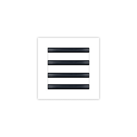 BUILDMART - 8x8 White Modern AC Vent Cover - Decorative Air Vent - Standard Linear Slot Diffuser - Register Grille for Ceiling, Walls & Floors - Texas Buildmart