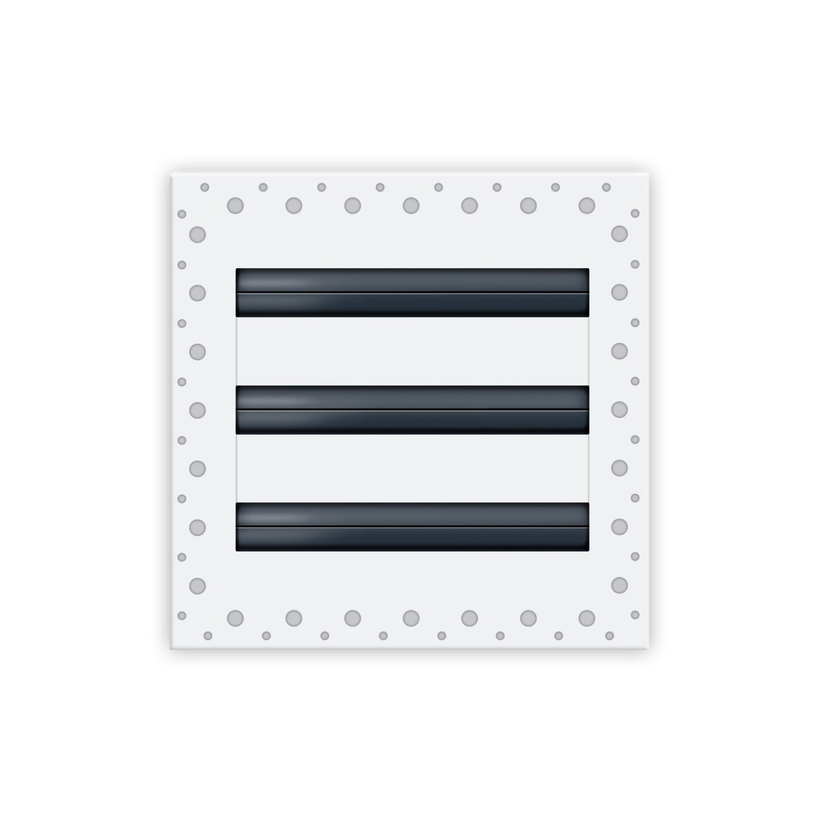 Front of BUILDMART - 10x6 Mud In Air Vent Cover - Drywall Mudding White Air Vent - Standard Linear Slot Diffuser - Register Grille for Ceiling and Walls - Texas Buildmart