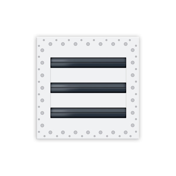 Front of BUILDMART - 10x6 Mud In Air Vent Cover - Drywall Mudding White Air Vent - Standard Linear Slot Diffuser - Register Grille for Ceiling and Walls - Texas Buildmart