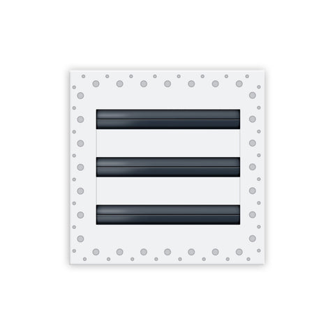 Front of BUILDMART - 10x6 Mud In Air Vent Cover - Drywall Mudding White Air Vent - Standard Linear Slot Diffuser - Register Grille for Ceiling and Walls - Texas Buildmart