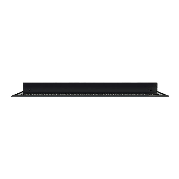 Side of 36x18 Modern Air Vent Cover Black - 36x18 Standard Linear Slot Diffuser Black - Texas Buildmart