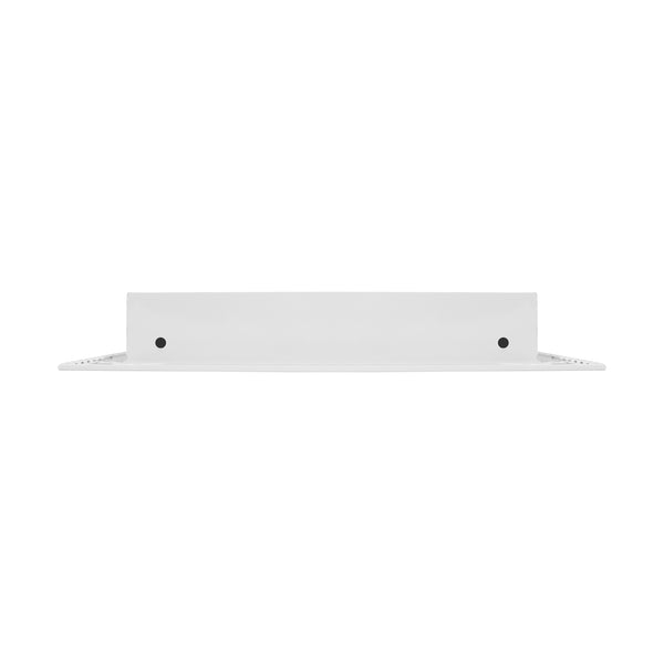 Side of 10x10 Modern Air Vent Cover White - 10x10 Standard Linear Slot Diffuser White - Texas Buildmart