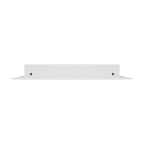 Side of 12x12 Modern Air Vent Cover White - 12x12 Standard Linear Slot Diffuser White - Texas Buildmart