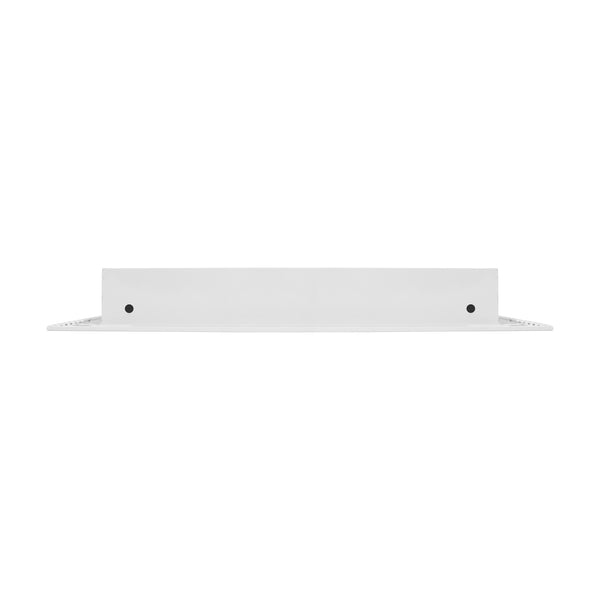 Side of 18x12 Modern Air Vent Cover White - 18x12 Standard Linear Slot Diffuser White - Texas Buildmart