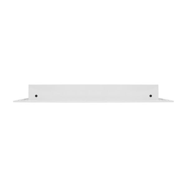 Side of 30x14 Modern Air Vent Cover White - 30x14 Standard Linear Slot Diffuser White - Texas Buildmart