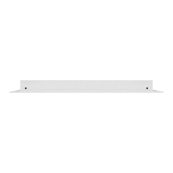 Side of 25x20 Modern Air Vent Cover White - 25x20 Standard Linear Slot Diffuser White - Texas Buildmart