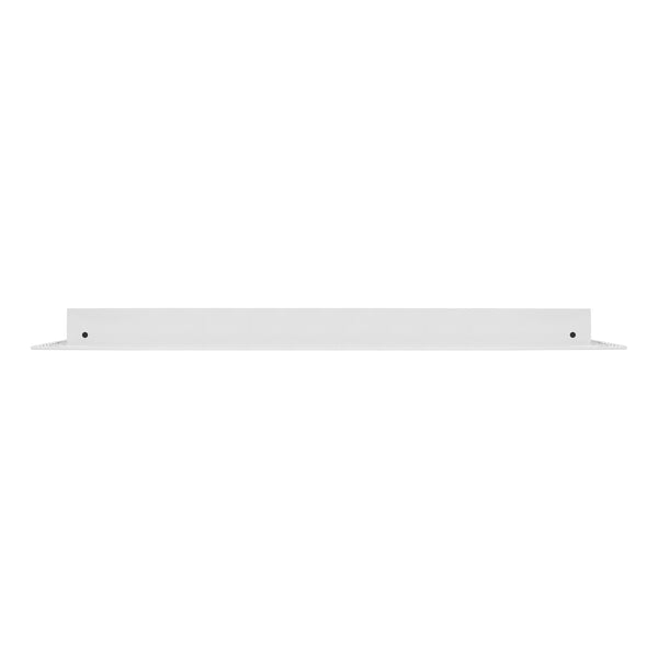 Side of 25x24 Modern Air Vent Cover White - 25x24 Standard Linear Slot Diffuser White - Texas Buildmart