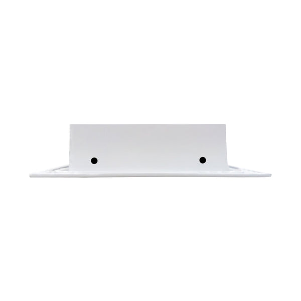 Side of 20x6 Modern Air Vent Cover White - 20x6 Standard Linear Slot Diffuser White - Texas Buildmart
