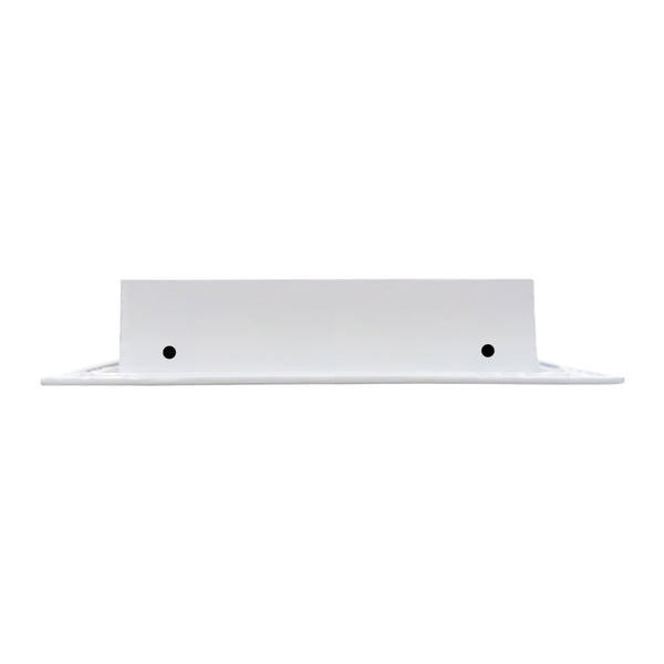 Side of 26x8 Modern Air Vent Cover White - 26x8 Standard Linear Slot Diffuser White - Texas Buildmart