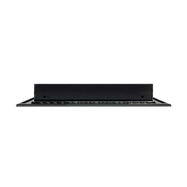 Side of 20x10 Modern Air Vent Cover Black - 20x10 Standard Linear Slot Diffuser Black - Texas Buildmart
