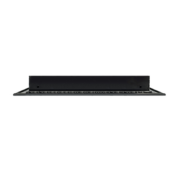 Side of 20x12 Modern Air Vent Cover Black - 20x12 Standard Linear Slot Diffuser Black - Texas Buildmart
