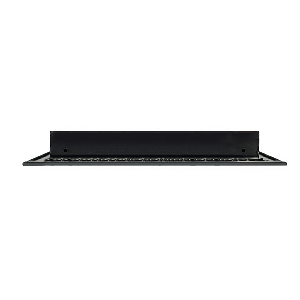 Side of 24x12 Modern Air Vent Cover Black - 24x12 Standard Linear Slot Diffuser Black - Texas Buildmart