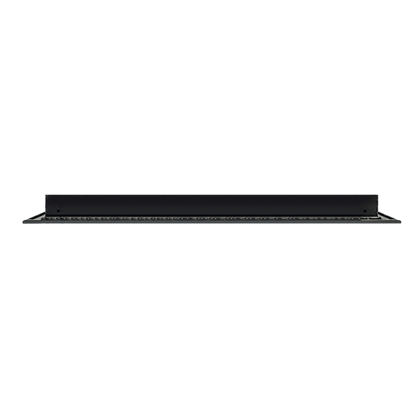 Side of 20x20 Modern Air Vent Cover Black - 20x20 Standard Linear Slot Diffuser Black - Texas Buildmart