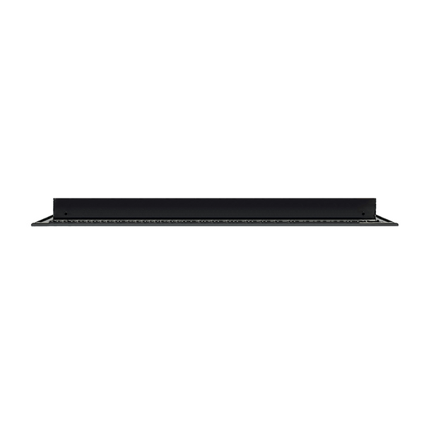 Side of 22x22 Modern Air Vent Cover Black - 22x22 Standard Linear Slot Diffuser Black - Texas Buildmart