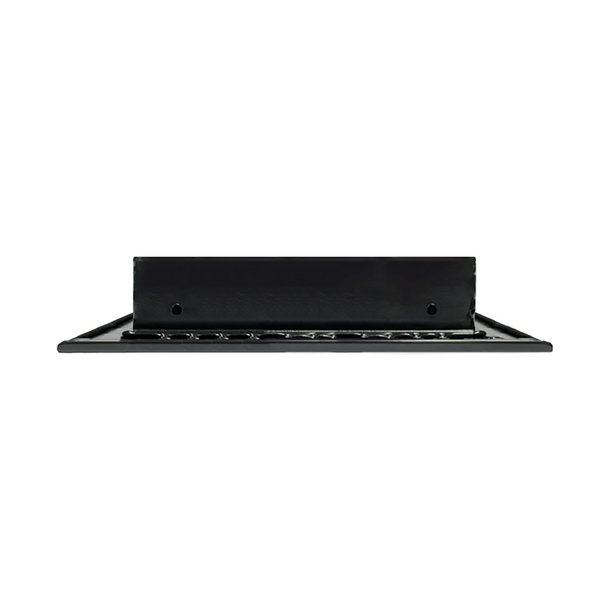 Side of 20x8 Modern Air Vent Cover Black - 20x8 Standard Linear Slot Diffuser Black - Texas Buildmart